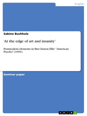 cover image of 'At the edge of art and insanity'